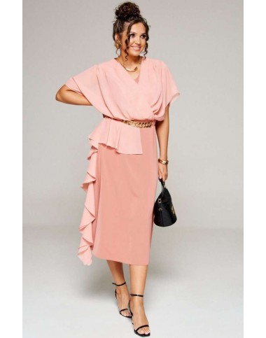 BEAUTIFUL-FREE 6357 коралл Платье