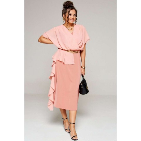 BEAUTIFUL-FREE 6357 коралл Платье