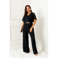 BEAUTIFUL-FREE 6391 черный/прозрачный Комбинезон BEAUTIFUL-FREE 6391 черный/прозрачный Комбинезон