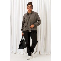 BEAUTIFUL-FREE 6420 оливково-черный Костюм брючный