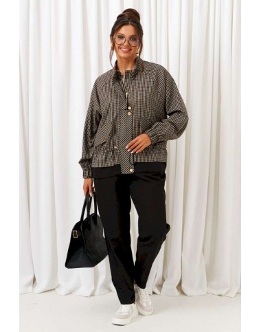 BEAUTIFUL-FREE 6420 оливково-черный Костюм брючный