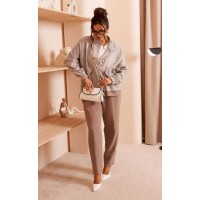 BEAUTIFUL-FREE 6420 песочно-молочный Костюм брючный