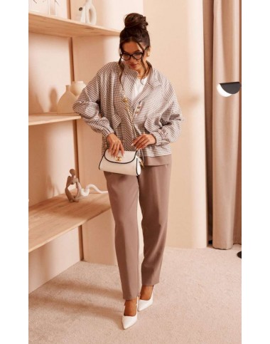 BEAUTIFUL-FREE 6420 песочно-молочный Костюм брючный