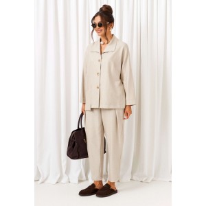 BEAUTIFUL-FREE 6421 бежевый Костюм брючный