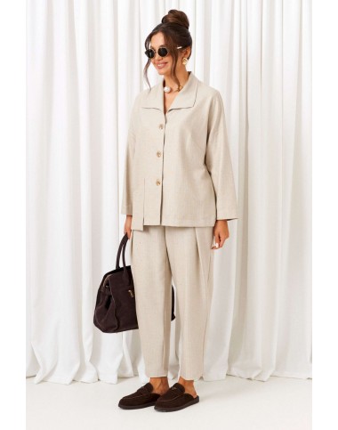 BEAUTIFUL-FREE 6421 бежевый Костюм брючный