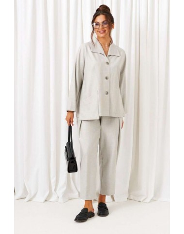 BEAUTIFUL-FREE 6421 серый Костюм брючный