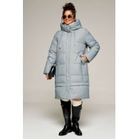 BEAUTIFUL-FREE 8022 серо-голубой Пальто