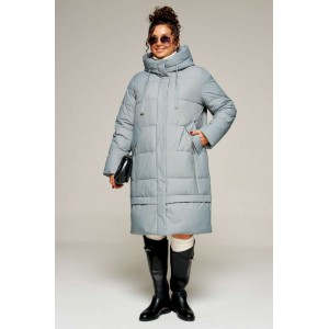 BEAUTIFUL-FREE 8022 серо-голубой Пальто BEAUTIFUL-FREE 8022 серо-голубой Пальто