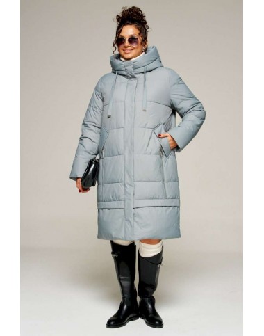 BEAUTIFUL-FREE 8022 серо-голубой Пальто