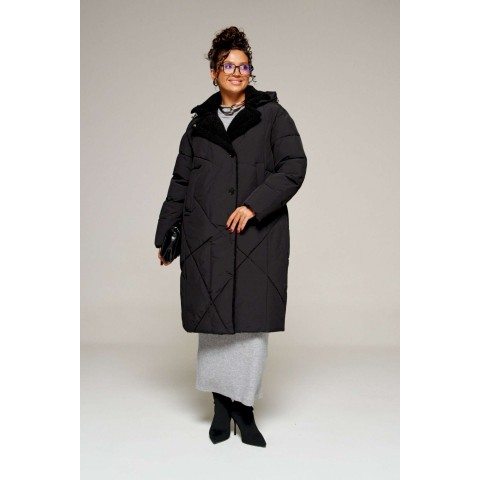 BEAUTIFUL-FREE 8024 черный Пальто