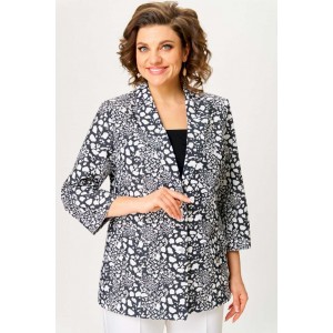 БелЭльСтиль 412-303 черно-белый Жакет
