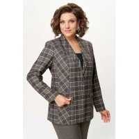 БелЭльСтиль 412-314 клетка красно-коричневая Костюм