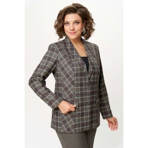 БелЭльСтиль 412-314 клетка красно-коричневая Костюм БелЭльСтиль 412-314 клетка красно-коричневая Костюм