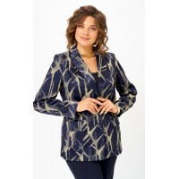 БелЭльСтиль 412-314 синий+золото Жакет