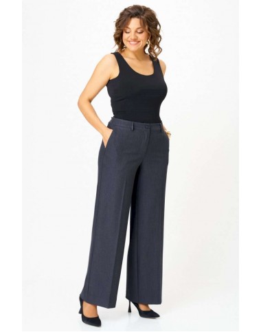 БелЭльСтиль 601-308 серо-синяя клетка Брюки