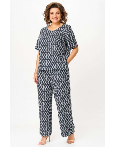 БелЭльСтиль 875-322/605-273 сине-белый Костюм