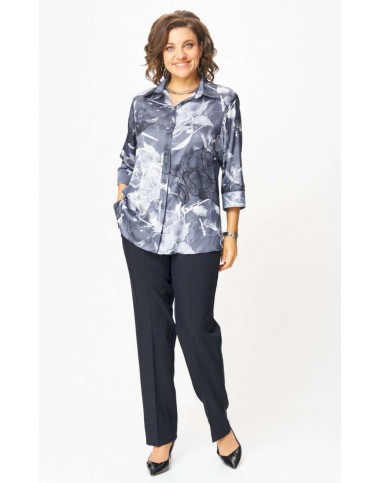 БелЭльСтиль 877-326/596-279 синий принт Костюм