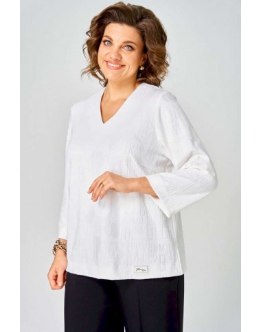 БелЭльСтиль 880-330 белый принт Блуза